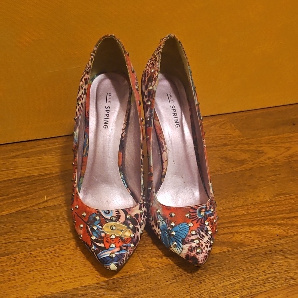Women's Floral Heels - Multicolor